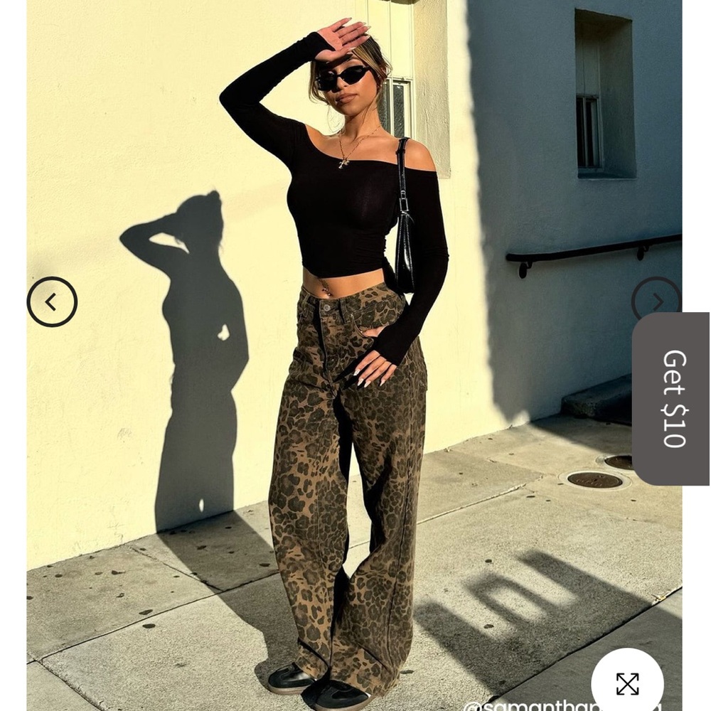 Leopard jeans